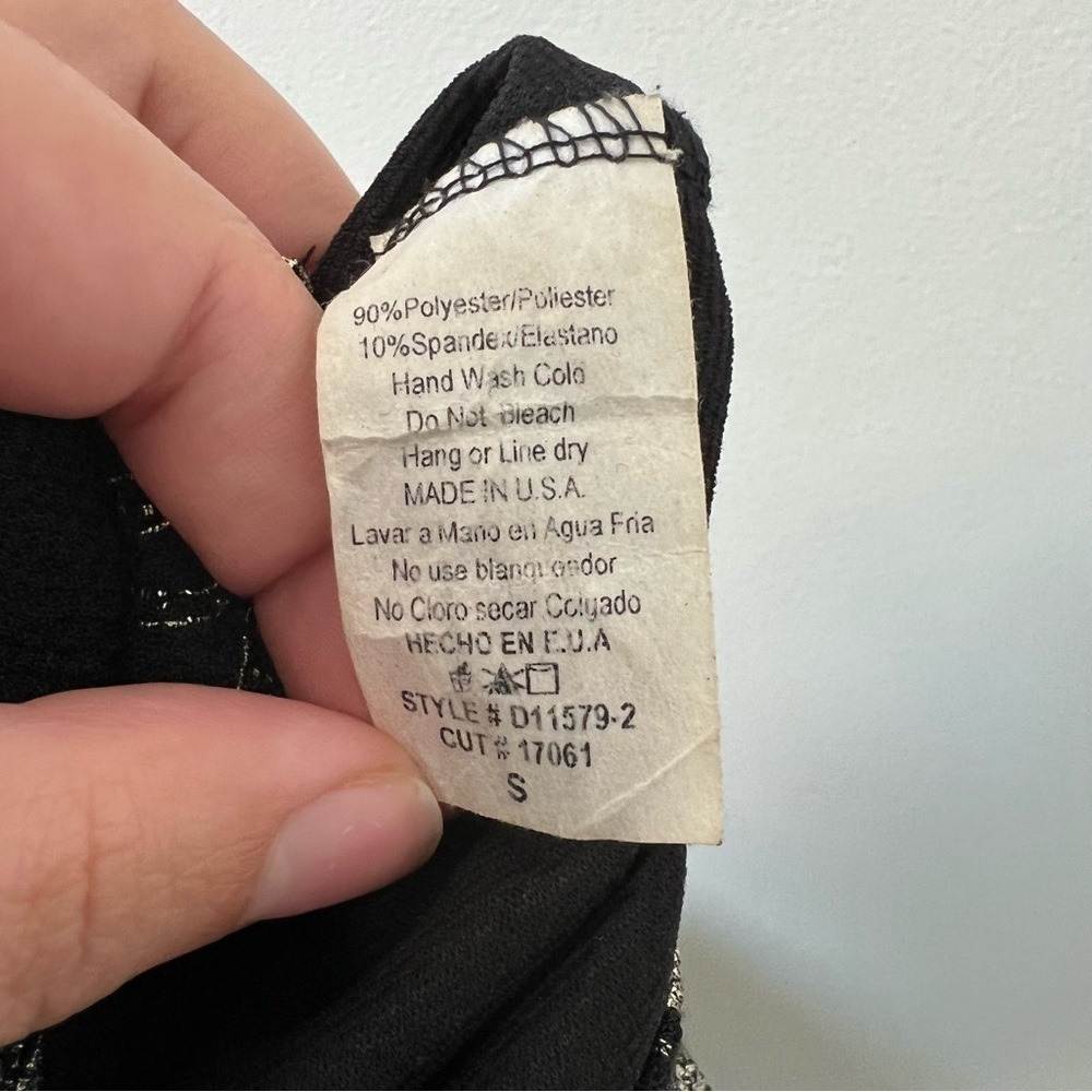 Windsor Black & Silver Patterned Asymmetrical Min… - image 5